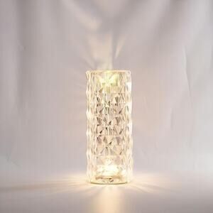 GLOBE LED Crystal Touch Table Lamp Rechargeable Color Changing w/ Remote NEW
